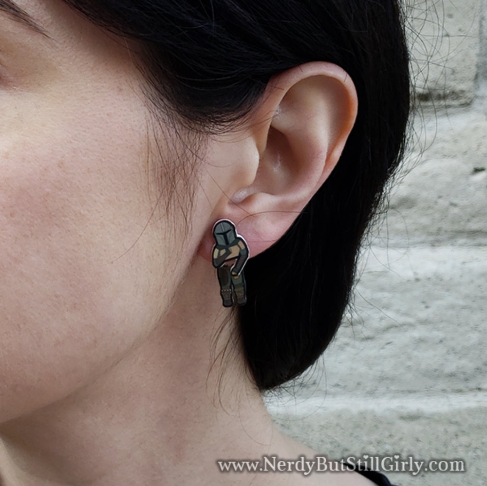 The Mandalorian and Baby Yoda Earrings - Picture 2 of 3